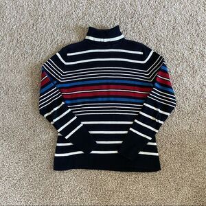 Casual Corner Striped Turtleneck Sweater
